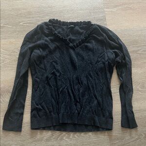 Ann Taylor Black V-Neck Sweater